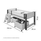 Cama Naty Branca E Mel Com 02 Nichos E Escadinha