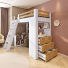 Cama Office Infantil Multifuncional Com 6 Gavetas E Escrivani