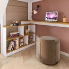 Cama Office Infantil Multifuncional Com 6 Gavetas E Escrivani