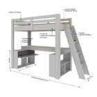 Cama Office Star Light Com Escada Inclinada Casatema Madeirao
