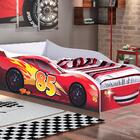 Cama Palermo Solteiro Vermelho Com Colchão