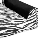 Cama Para Cachorro Estampada Zebra Preta 50cm X 50cm X 15cm D