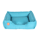 Cama Para Cachorro G 70x60 Azul Petróleo Enchimento Removível