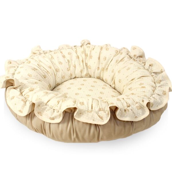 Cama Para Cachorro Gato Caminha Pet Realeza Bege Luxo