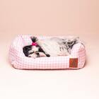 Cama Para Cachorro Mabuu Pet - Vichy Rosa - P
