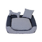 Cama Para Cachorro Ou Gato Estampada Preta 40cm X 40cm X 15cm