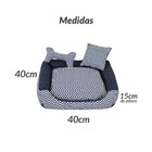 Cama Para Cachorro Ou Gato Estampada Preta 40cm X 40cm X 15cm