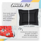 Cama Para Cachorro P 45x35 Vermelha Com Fundo Impermeável C1