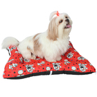 Cama Para Cachorro P 45x35 Vermelha Com Fundo Impermeável C1