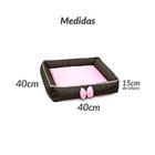 Cama Para Cachorro Rosa Menina 40cm X 40cm X 15cm Com Zíper