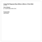 Cama Para Cachorro Rosa Menina 40cm X 40cm X 15cm Com Zíper