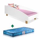 Cama Para Criança Com Proteção Lateral Branco Mel Encanto Caj