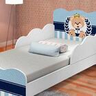 Cama Para Criança Com Proteção Lateral Urso Azul Nuvem Valen