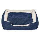 Cama Para Pet Beagle Linho Azul Marinho E Cru 65 Cm
