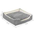 Cama Para Pet Beagle Linho Cinza E Cru 70 Cm