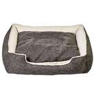 Cama Para Pet Beagle Linho Grafite E Cru 90 Cm