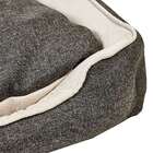 Cama Para Pet Beagle Linho Grafite E Cru 90 Cm