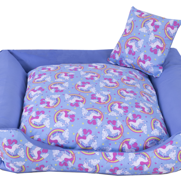 Cama Para Pet Cães E Gatos Unicolors Azul Porte Medio [f101]