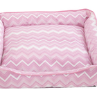 Cama Para Pet Cães E Gatos Zig Zag Rosa Porte Pequeno Imperme