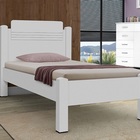 Cama Paris Solteiro Branco - Gabrielli Móveis
