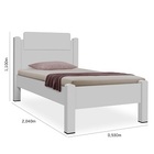 Cama Paris Solteiro Branco - Gabrielli Móveis
