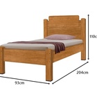 Cama Paris Solteiro Nature - Gabrielli Móveis