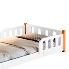 Cama Pequena De Criança Com Grade Branca Camila Divaloto