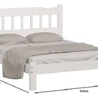 Cama Perola Queen 160 Madeira Maciça Reforçada Branco Nemargi