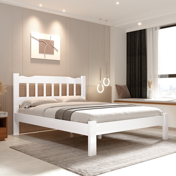 Cama Perola Queen 160 Madeira Maciça Reforçada Branco Nemargi