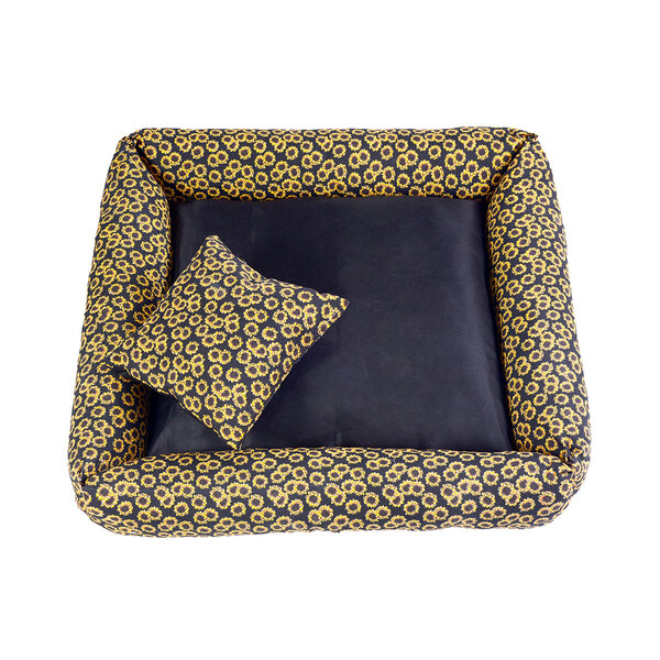 Cama Pet 50cm X 50cm Estampada Decorativa Média Com Almofada