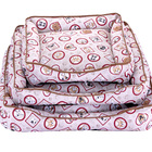 Cama Pet  Para Cães E Gatos Coração E Círculos Porte Grande [