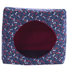 Cama Pet  Para Cães E Gatos Oca Porte Grande Azul Osso [f101]