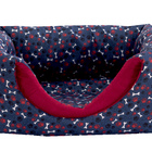 Cama Pet  Para Cães E Gatos Oca Porte Grande Azul Osso [f101]