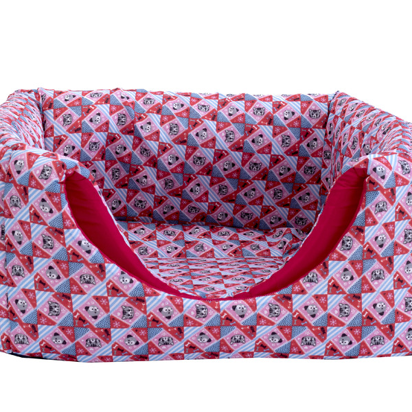 Cama Pet  Para Cães E Gatos Oca Porte Pequeno Vermelha [f101]