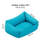 Cama Pet Cachorro Gato Filhote Azul Cansado De Tanta Beleza A