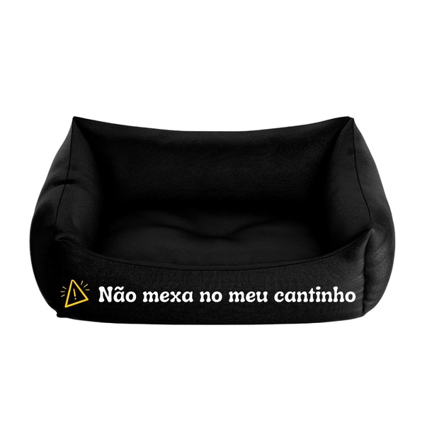 Cama Pet Cachorro Gato Filhote Preta Meu Cantinho, Não Mexa P