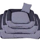 Cama Pet Cachorro Ou Gato Chevron Azul Tam: M [f101]