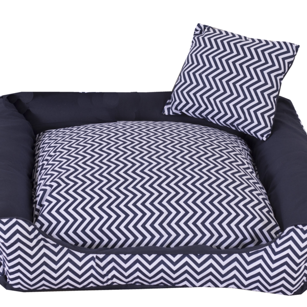 Cama Pet Chevron Marinho Tam: P [f101]