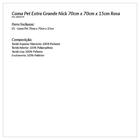 Cama Pet Extra Grande Nick 70cm X 70cm X 15cm Rosa