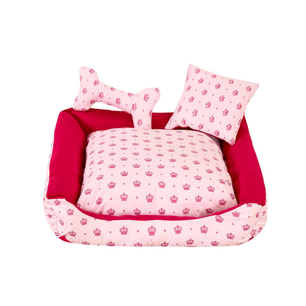 Cama Pet Extra Grande Onix 70cm X 70cm X 15cm Realeza Rosa Co