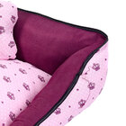 Cama Pet Grande 70cm X 70cm X 20cm Realeza Rosa Com Almofada