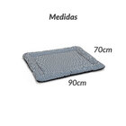 Cama Pet Grande Chevron Preto 75cm X 75cm Com Almofada + Colc