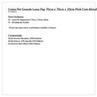 Cama Pet Grande Pop 70cm X 70cm X 20cm Pink Com Almofada Deco