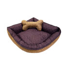 Cama Pet Impermeável Marrom Grande 70cm X 70cm X 20cm De Altu