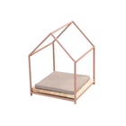 Cama Pet Industrial Ferro E Pinus Almofada Casinha Rosa