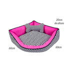 Cama Pet Média 60cm X 60cm X 20cm Criative Pink Com Almofada