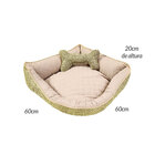 Cama Pet Médio Impermeável 60cm X 60cm X 20cm Avelã Claro Com
