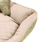 Cama Pet Médio Impermeável 60cm X 60cm X 20cm Avelã Claro Com