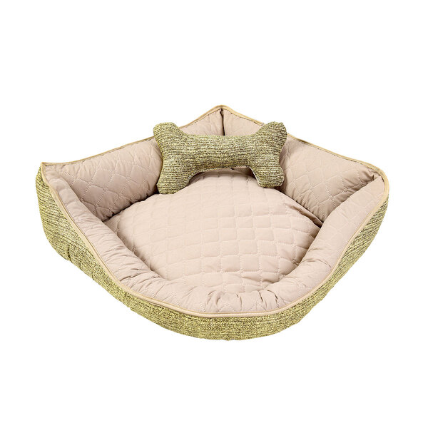Cama Pet Médio Impermeável 60cm X 60cm X 20cm Avelã Claro Com