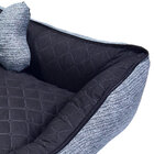 Cama Pet Médio Impermeável 60cm X 60cm X 20cm Chumbo Com Almo